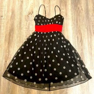 Glittery Polka Dot Formal Dress